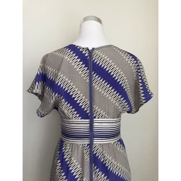 Plenty by Tracy Reese Easy Chemise Silk Sheath‎ Dress Diagonal Striped Size 2 - Picture 6 of 10